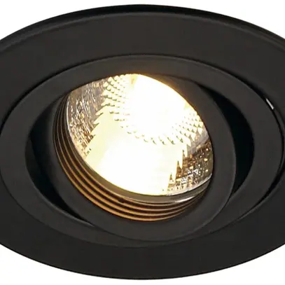 Downlight INC SLV NEW TRIA XL, GU10 50W rond IP20 noir mat 