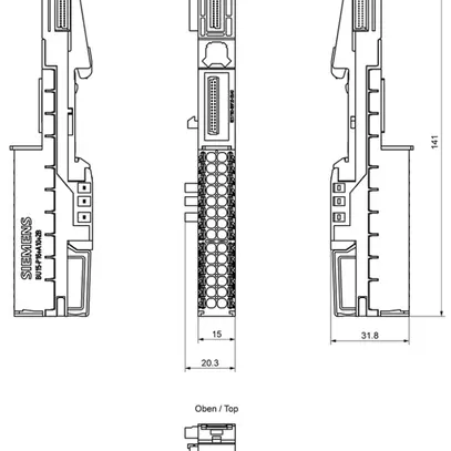Unità base PLC Siemens SIMATIC ET200SP A0 BU15-P16+A10+2B, push-in 
