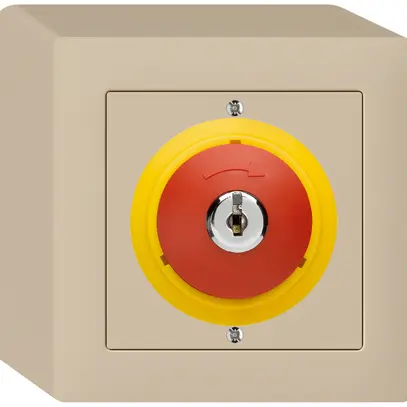 Contact pivotant à clé AP kallysto ARRÊT D'URGENCE beige 