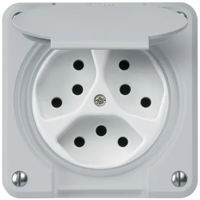 Presa INC robusto 3×tipo 13 grigio per combinazione 