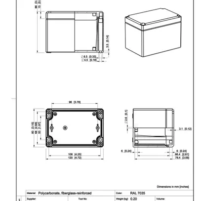 Scatola per apparecchio CUBO D 80×120×86 