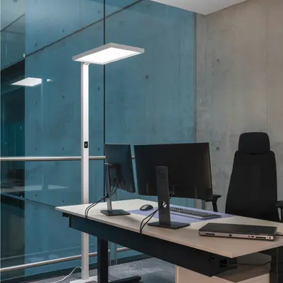 Piantana LED SLV WORKLIGHT 79W 7600lm 4000K 1950mm alluminio bianco 