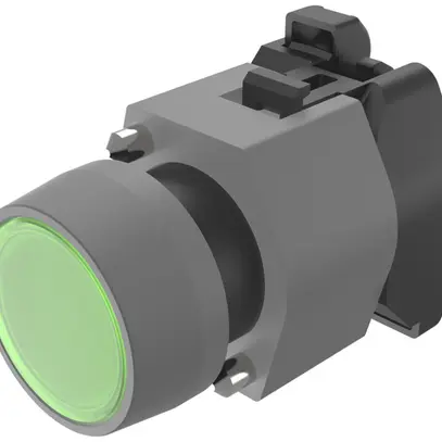 Interruttore luminoso INS EAO04 Ø29mm verde anello grigio, IP65 