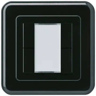Poussoir ENC Hager basico C KNX IR quadruple LED noir 