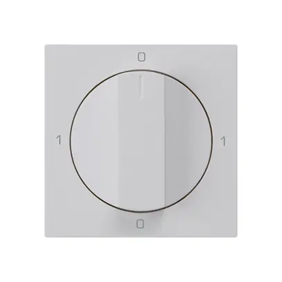 Kit frontale per interruttore rotativo S0 60×60mm kallysto 0-1-0-1 grigio chiaro 