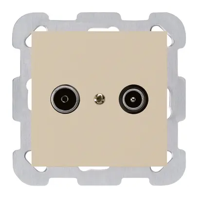 Presa di passaggio INC kallysto R/TV 14dB beige con piastra di fissaggio 