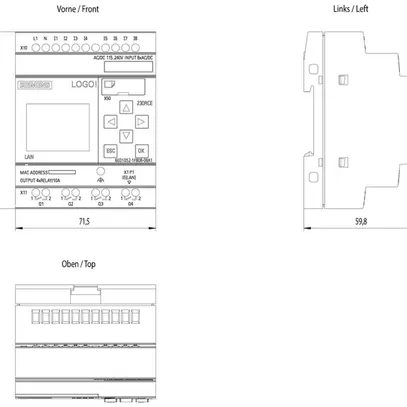 Modulo logico PLC Siemens LOGO!8.3 230RCE, 8ED/4UD 