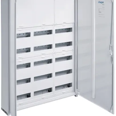 Distributore AP Hager univers 7-file 180UM coperchio IP44 800×1100×160mm 