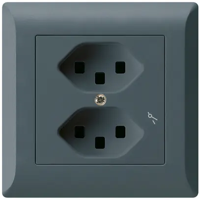 Prise ENC Hager kallysto.line 2×T23 1×S C anthracite 