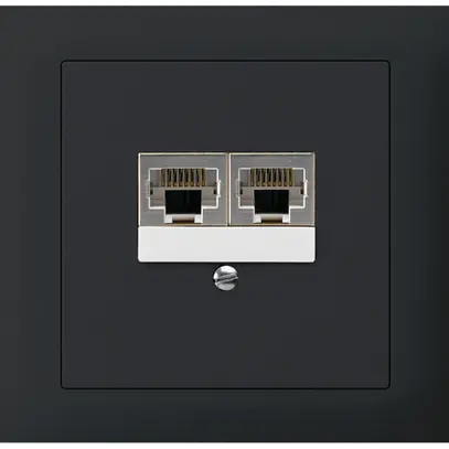 Boîte INC kallysto 2×RJ45s noir parallèle 