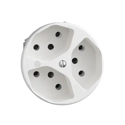 Presa Sdue Q, 3×T13, con LED, bianco 