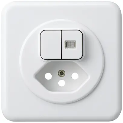 Kit frontal ENC basico 86×86mm blanc avec 1 lentille sécurité enfants S1/type 13 