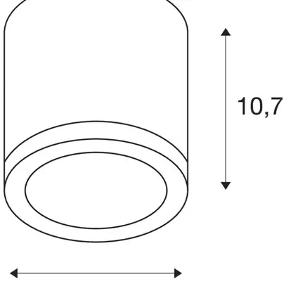 Plafoniera LED SLV Enola_C, 9W 850lm 3000K IP20 bianco 