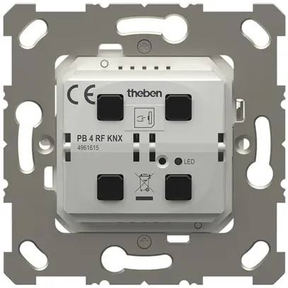 Poussoir RF ENC Theben PB 4 RF KNX avec capteur de température 