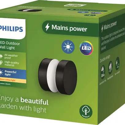 Applique LED Philips Laven 6W 720lm 827 IP44 nero 