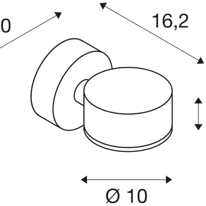 Lampada a muro SLV SITRA WALL, GX53 9W IP44 antracite 