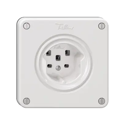 Steckdose NEVO, 1×T25, weiss 