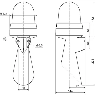 Avertisseur LED WERMA 435 24VAC/DC jaune 
