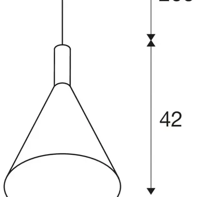 Luminaire suspendu SLV PHELIA 280 E27 23W Ø280×420mm noir/or 