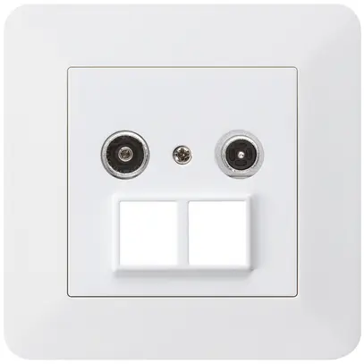 Prise multimédia ENC kallysto.trend R/TV 11dB 2GHz blanc 