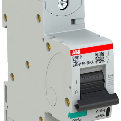 Disjoncteur ABB S801P-C80 1P 230V C-80A 50kA 1.5UM 