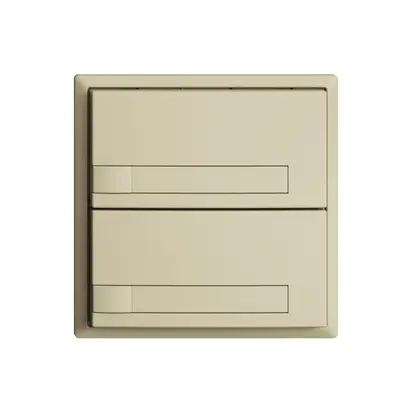 Poussoir ENC KNX 2× EDIZIOdue vanille RGB sans LED avec insert papier 
