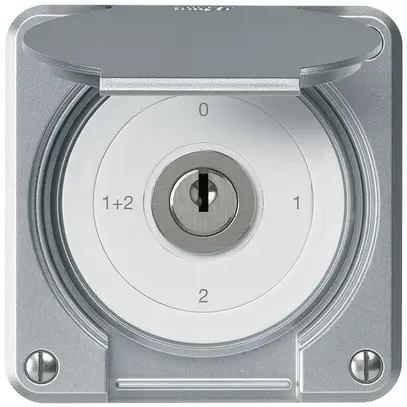 Interrupteur à clé ENC robusto IP55 avec clapet S1/1P aluminium 