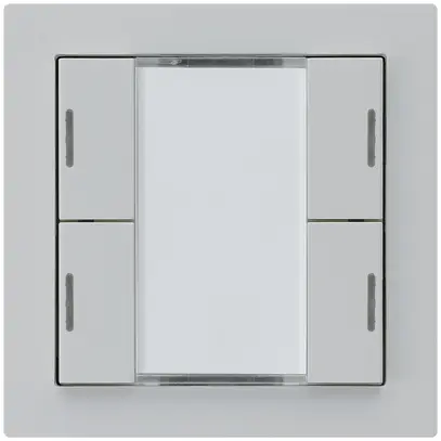 Poussoir ENC kallysto A KNX 4× LED RGB s/e-link gris clair 
