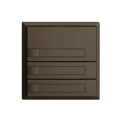 Poussoir ENC KNX 3× EDIZIOdue coffee RGB sans LED avec insert papier 