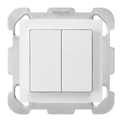 Interrupteur ENC kallysto 3/1P+AR/1P blanc avec plaque de fixation 