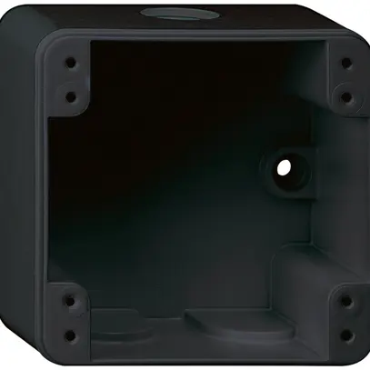 Scatola AP robusto 1×1 nero 86×86×48mm 