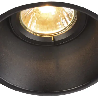 Downlight INS SLV HORN-T, GU10 50W IP20 nero opaco 
