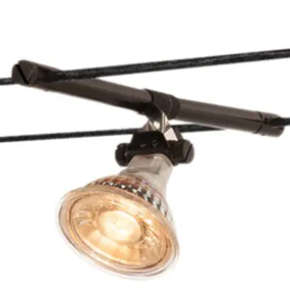 Supporto per lampada COSMIC p.TENSEO, GX5.3 35W orientabile 2 pezzi IP20 nero 