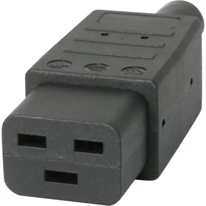 Presa d'apparecchi nero tipo IEC320-C19, 16A 