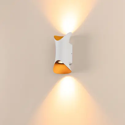 Applique LED SLV MODELA 7.5W 810lm 827 IP65 REG diretto/indiretto bianco/oro 