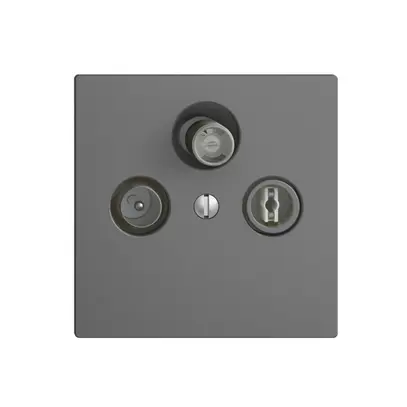 Prise d'antenne SAT/TV/R DB53 EDIZIOdue gris foncé avec SAT-F 