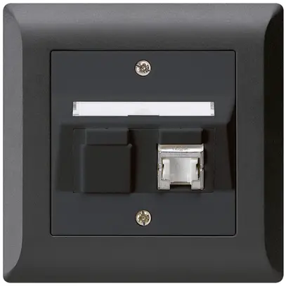 Prise ENC kallysto.line C cat.6 1RJ45/s noir 