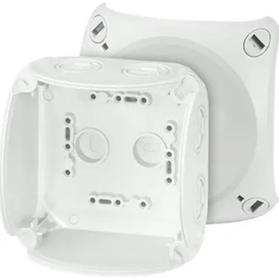 Boîte de dérivation AP Hensel KF G 4mm² sans bornes gris 