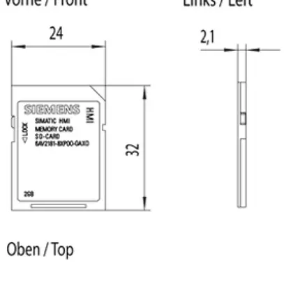 Carte mémoire Siemens für SIMATIC HMI carte SD flash-EPROM 2GB 