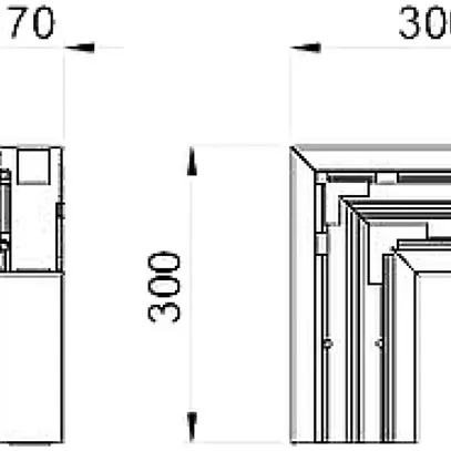 Flachwinkel Bettermann GKH-F 70×130mm PC/ABS fallend/steigend reinweiss 
