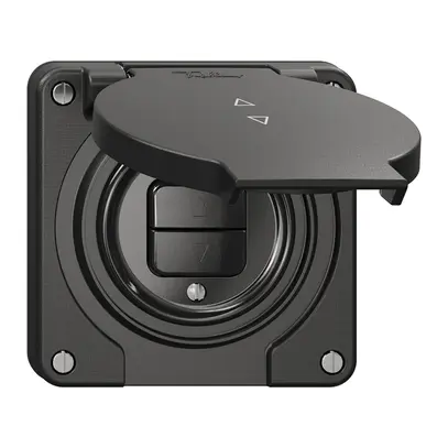 Interrupteur pour stores NEVO N.CO 1-canal, profondeur 18 mm, 87×87 mm, noir 