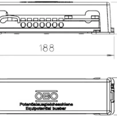 Barre compensation de potentiel Bettermann noir 