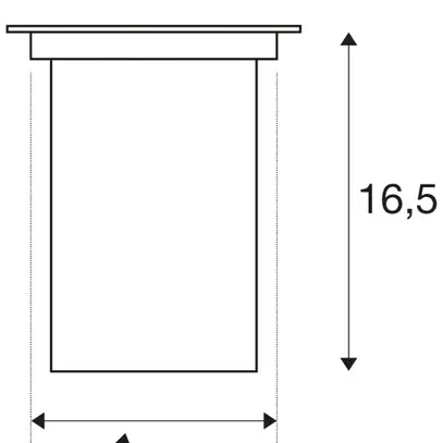 Luminaire de sol INC SLV DASAR 80, GU10 35W rond IP67 acier fin 