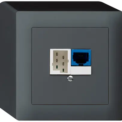Boîte DSL AP 1×RJ45/1×T+T anthracite 