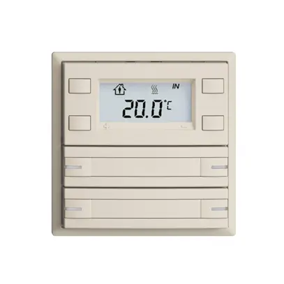 Poussoir RTH ENC KNX 4× EDIZIOdue F crema, avec pap.+LED RGB 