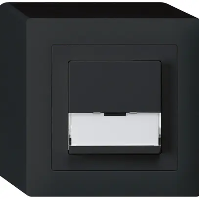 Poussoir de sonnerie AP kallysto A/1L noir avec porte-étiquette 