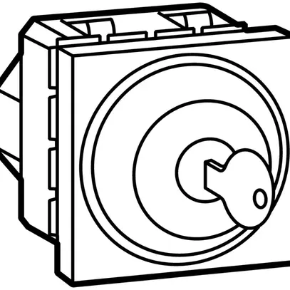 Interruttore a chiave INS MOS SS/Ronis magnesio 2 moduli 0-1-2 