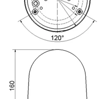 Lampada rotante LED 883 24VAC/DC rosso 