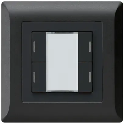 Poussoir ENC kallysto.line KNX 4×LED RGB s/e-link noir 