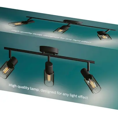 Spot Philips Palms E14 3×25W 484×162mm nero 